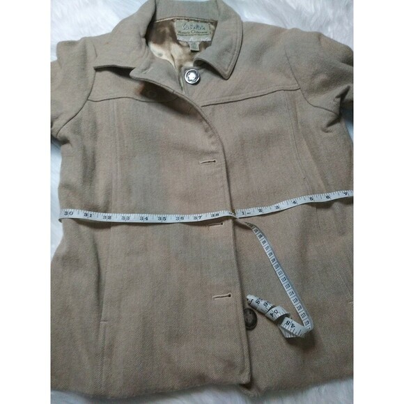 Womens Cabela's Blazer/Jacket Coat wool blend Size L  Brown beige - Picture 15 of 16